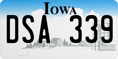 IA license plate DSA339