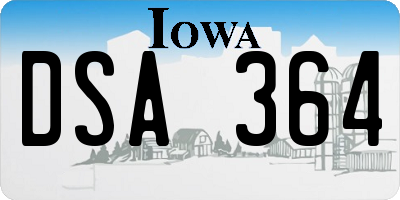 IA license plate DSA364
