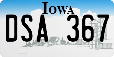 IA license plate DSA367