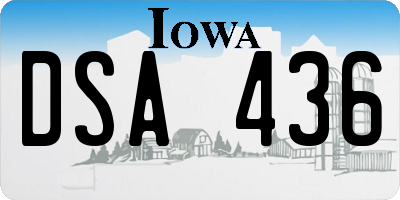 IA license plate DSA436