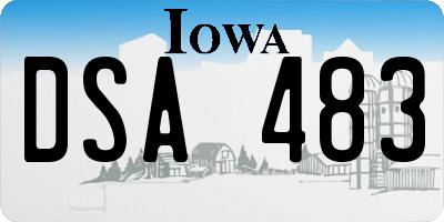 IA license plate DSA483