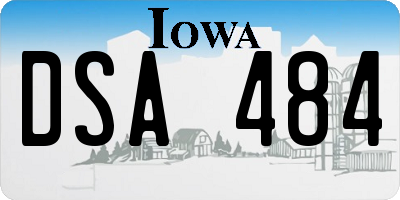 IA license plate DSA484