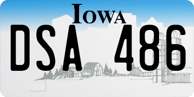 IA license plate DSA486