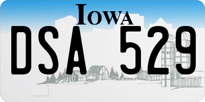 IA license plate DSA529