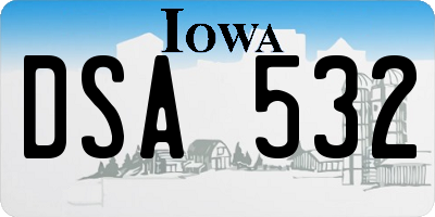 IA license plate DSA532