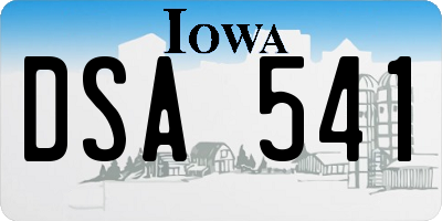 IA license plate DSA541