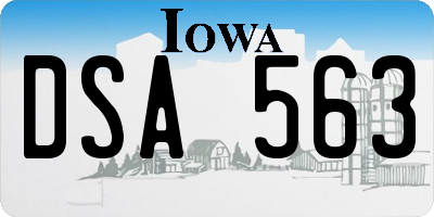 IA license plate DSA563