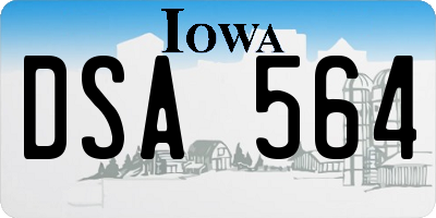 IA license plate DSA564