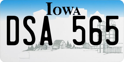 IA license plate DSA565