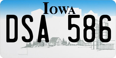 IA license plate DSA586