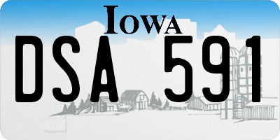 IA license plate DSA591