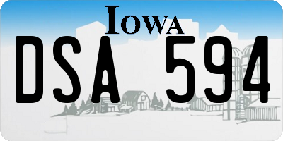 IA license plate DSA594