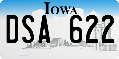 IA license plate DSA622