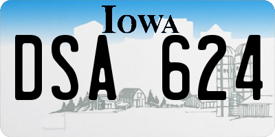 IA license plate DSA624