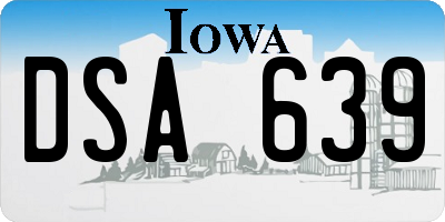 IA license plate DSA639