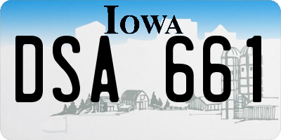 IA license plate DSA661