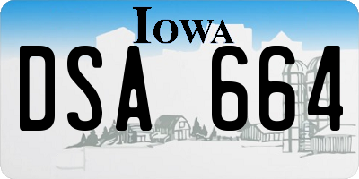 IA license plate DSA664