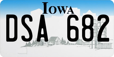 IA license plate DSA682