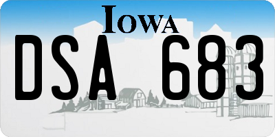 IA license plate DSA683