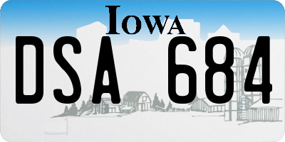 IA license plate DSA684
