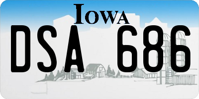 IA license plate DSA686