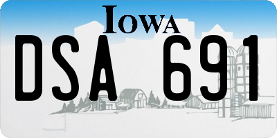 IA license plate DSA691