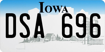 IA license plate DSA696