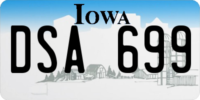 IA license plate DSA699