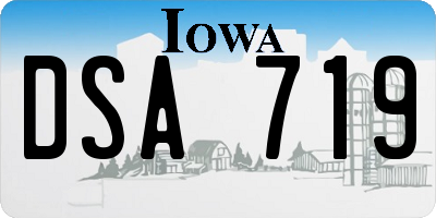 IA license plate DSA719