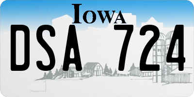 IA license plate DSA724