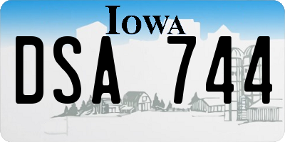 IA license plate DSA744
