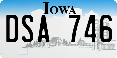 IA license plate DSA746