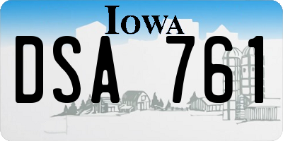 IA license plate DSA761