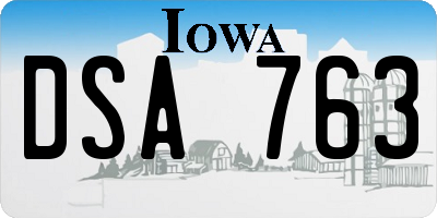 IA license plate DSA763