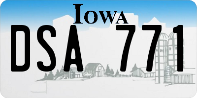 IA license plate DSA771