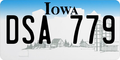 IA license plate DSA779