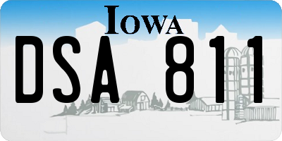 IA license plate DSA811