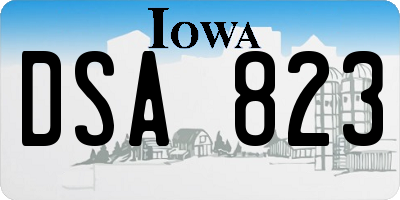IA license plate DSA823
