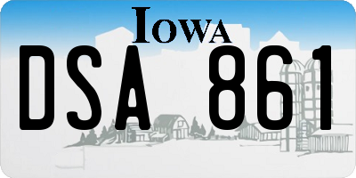 IA license plate DSA861