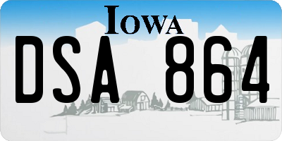 IA license plate DSA864