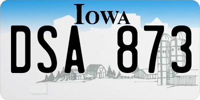 IA license plate DSA873