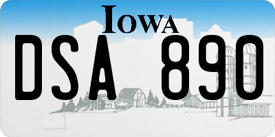 IA license plate DSA890