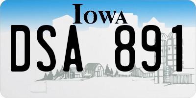 IA license plate DSA891