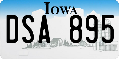 IA license plate DSA895