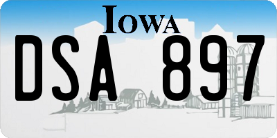 IA license plate DSA897