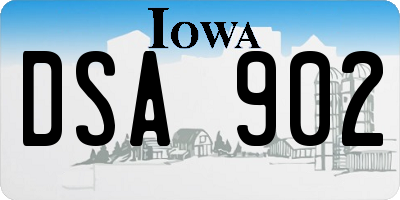 IA license plate DSA902