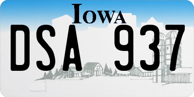 IA license plate DSA937