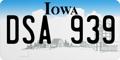 IA license plate DSA939