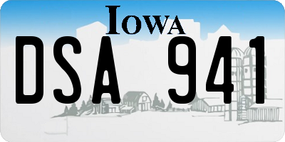 IA license plate DSA941