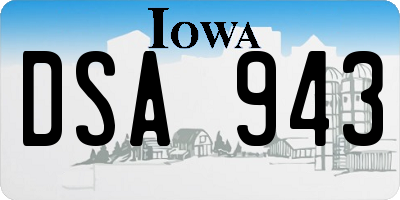 IA license plate DSA943